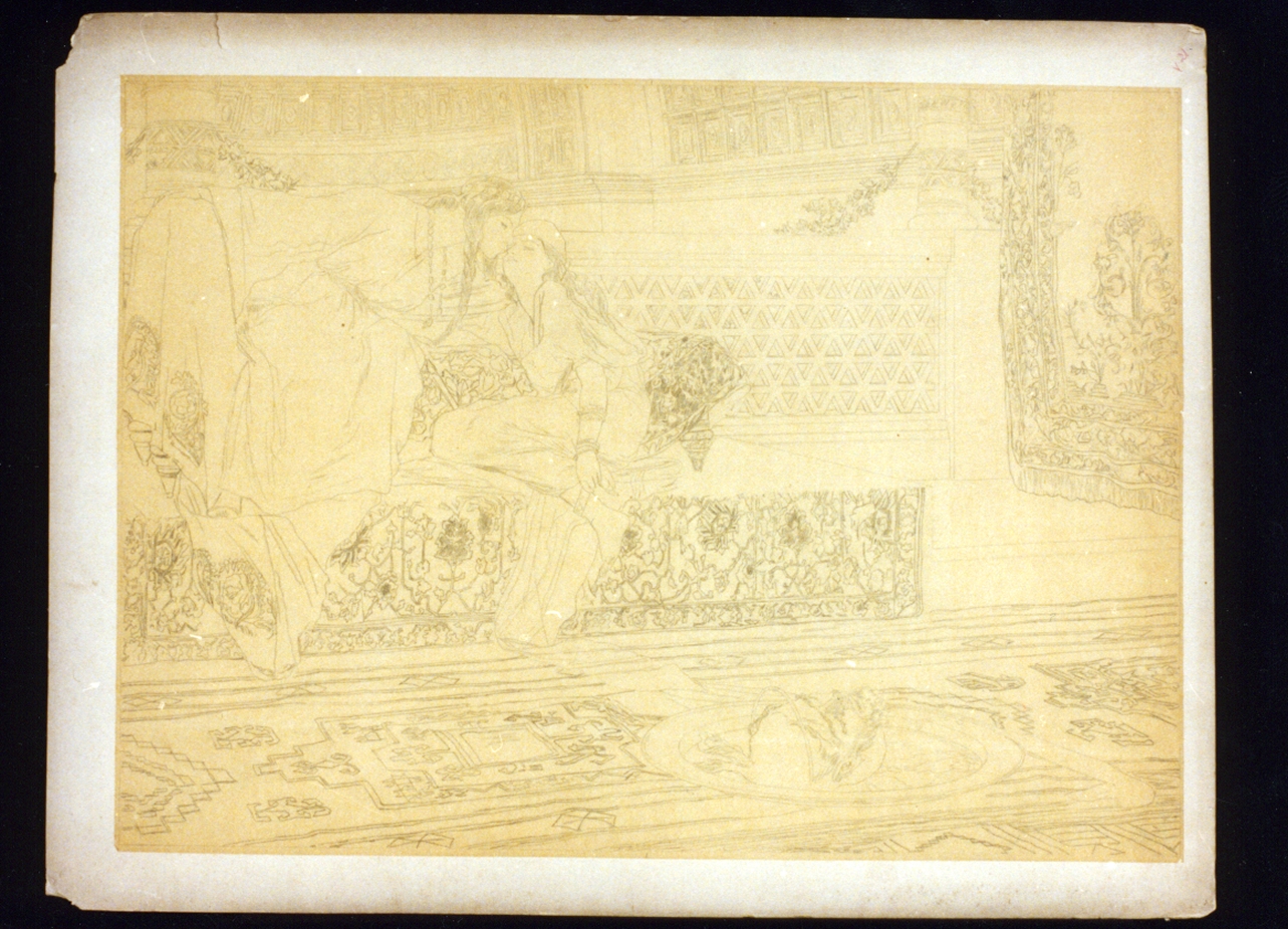 decapitazione di San Giovanni Battista (disegno) di Vetri Paolo (secc. XIX/ XX)