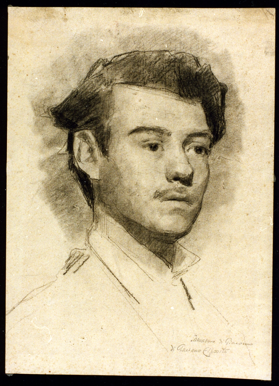 ritratto d'uomo (disegno) di Esposito Gaetano (sec. XIX)