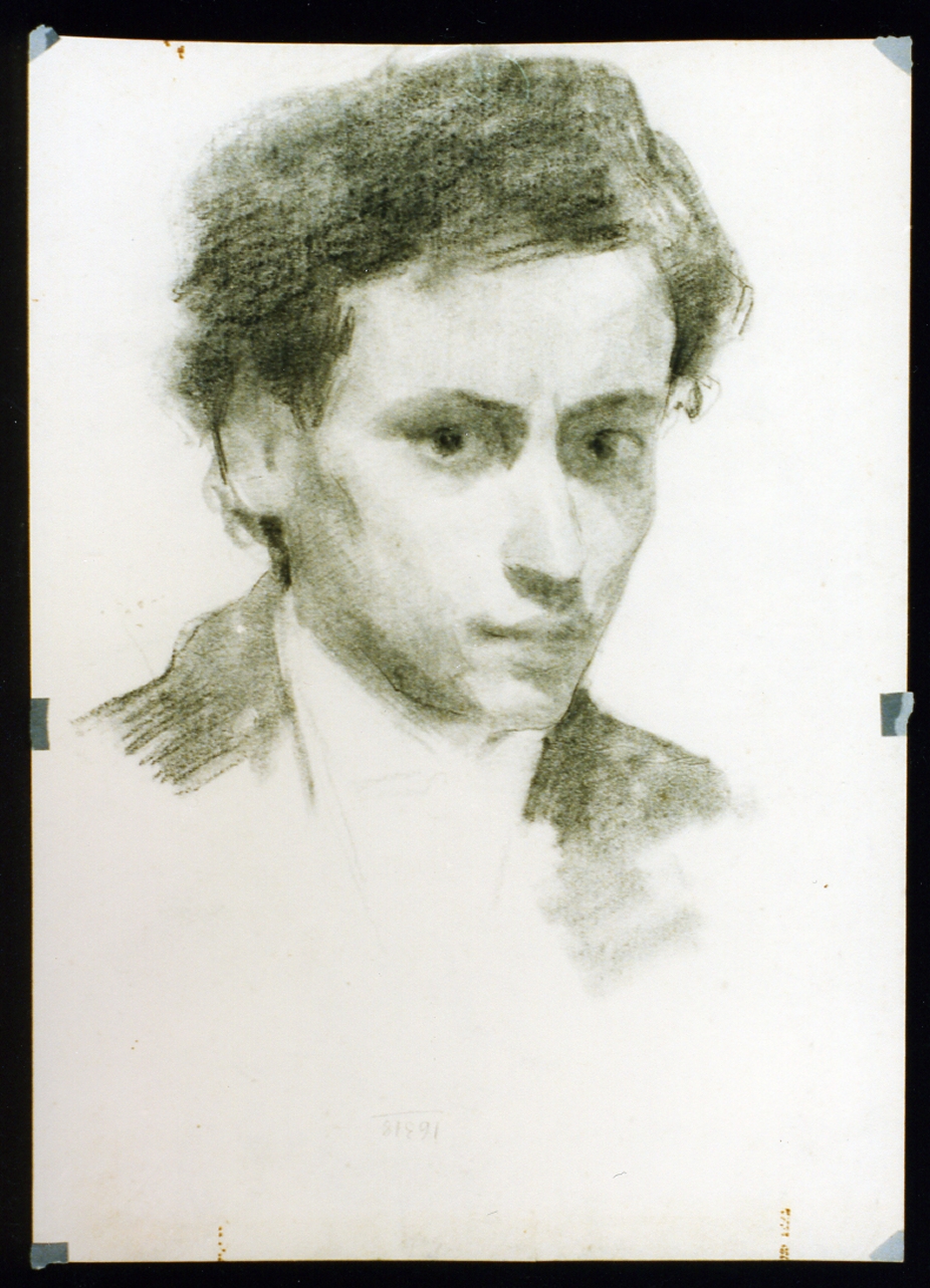 ritratto d'uomo (disegno) di Esposito Gaetano (sec. XIX)