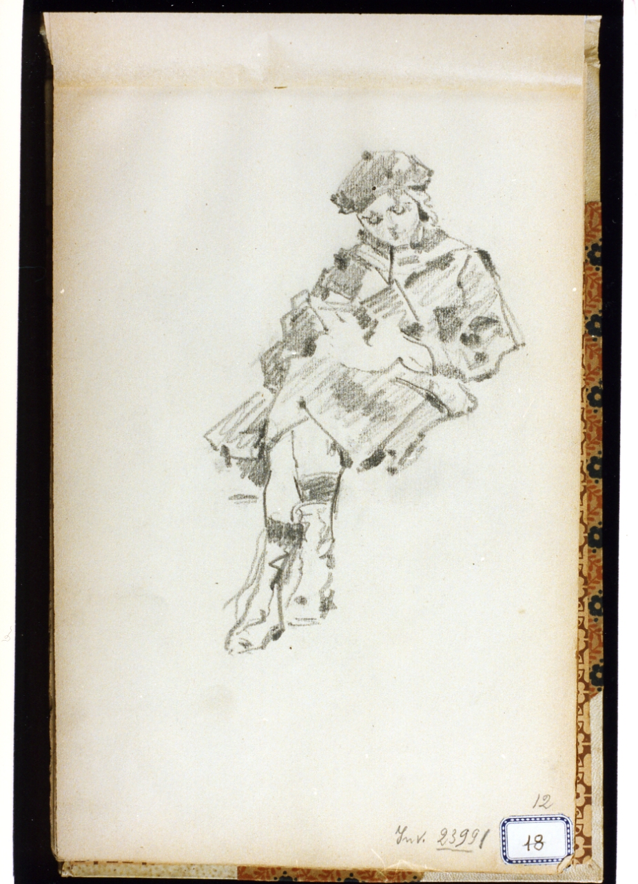 figura femminile (disegno) di Ragione Raffaele (sec. XX)