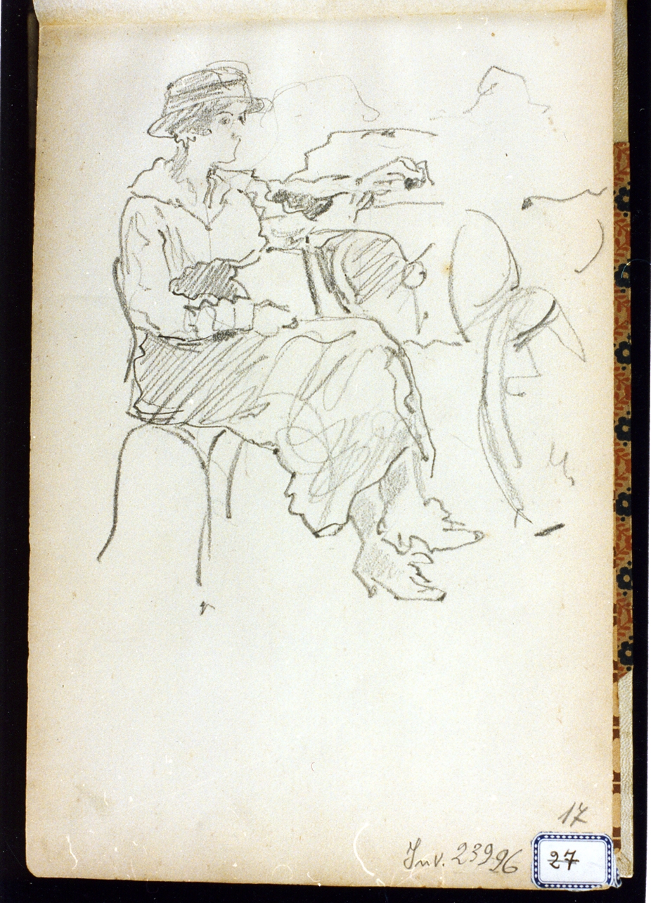 figura femminile (disegno) di Ragione Raffaele (sec. XX)