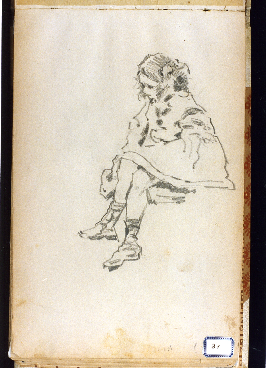 figura femminile (disegno) di Ragione Raffaele (sec. XX)