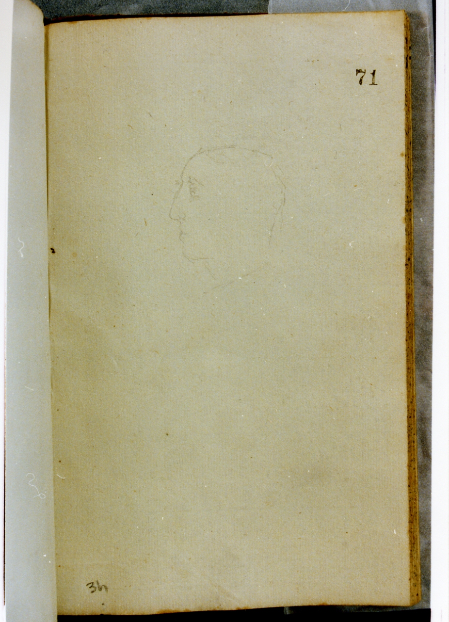 ritratto d'uomo (disegno) di Cammarano Giuseppe (sec. XVIII)