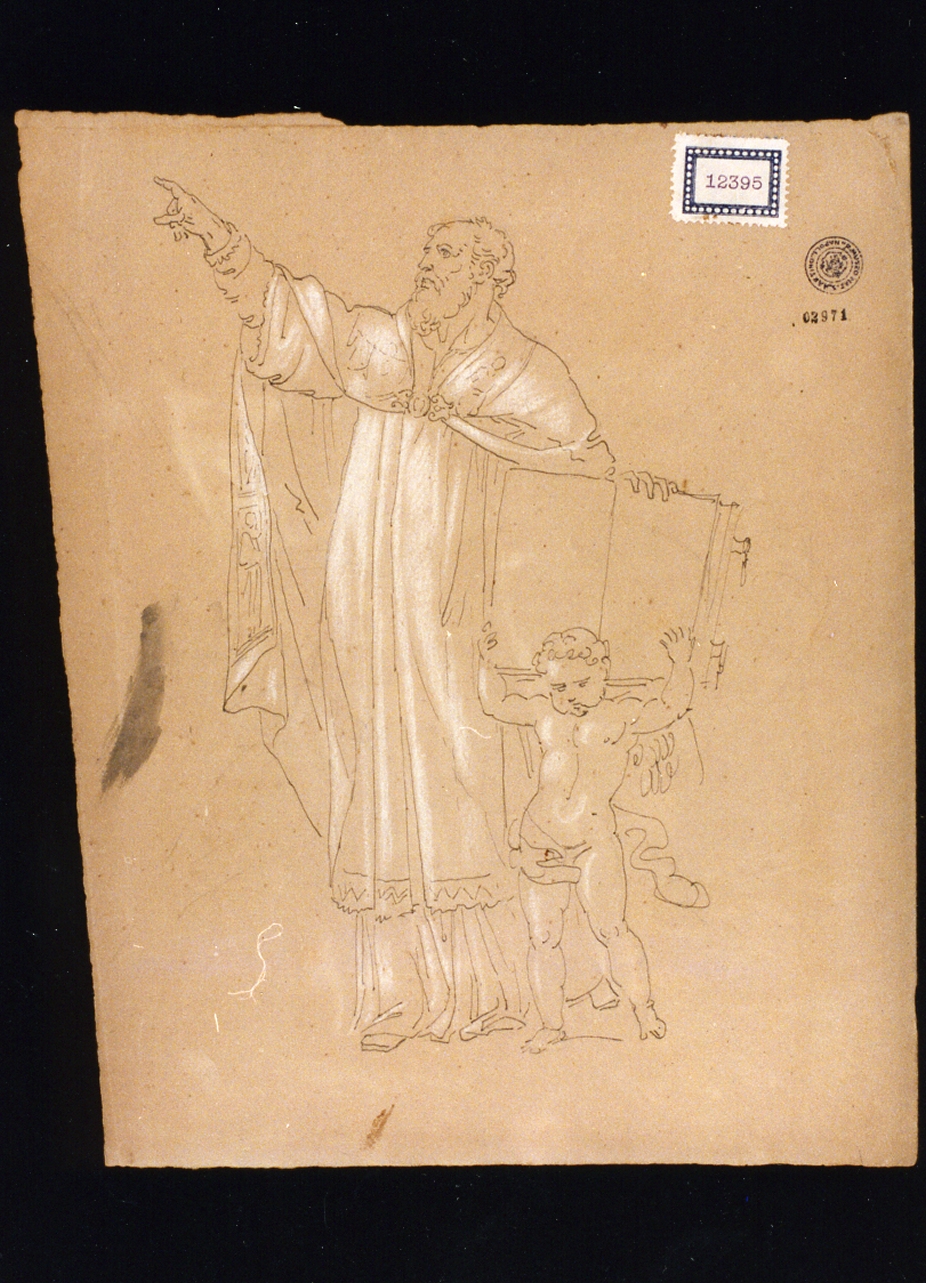 figura maschile (disegno) di Cammarano Giuseppe (prima metà sec. XIX)