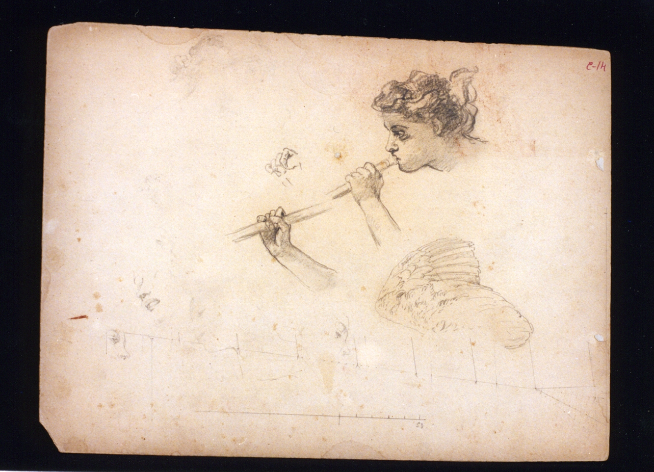 studi di figure (disegno) di Vetri Paolo (secc. XIX/ XX)
