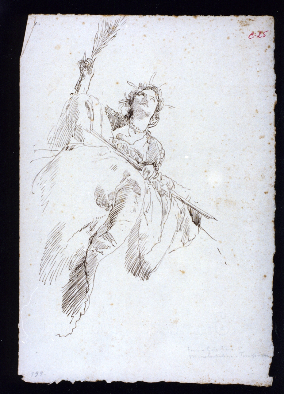 figura allegorica (disegno) di Vetri Paolo (secc. XIX/ XX)