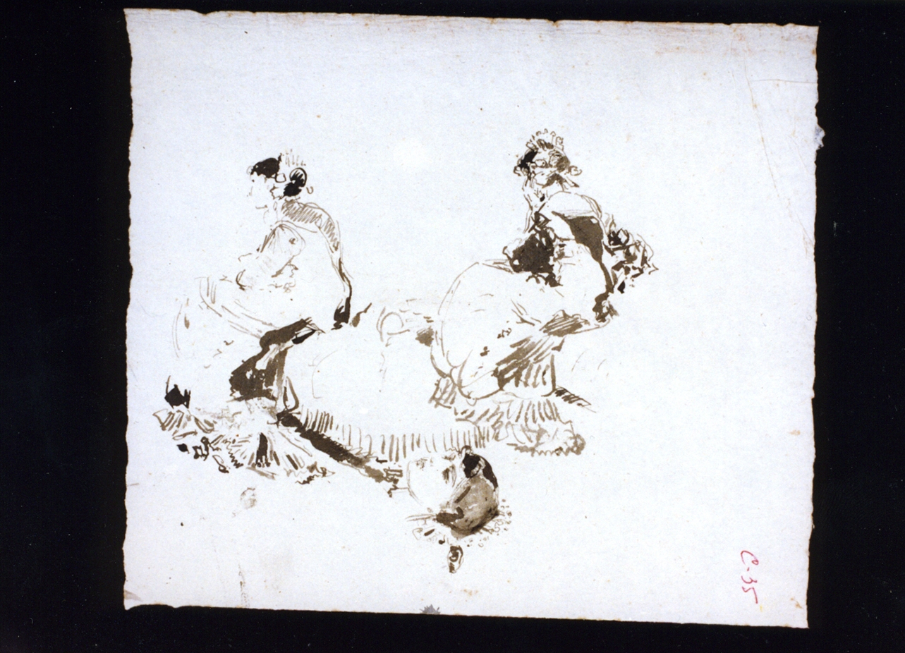 studio di figure femminili (disegno) di Vetri Paolo (secc. XIX/ XX)