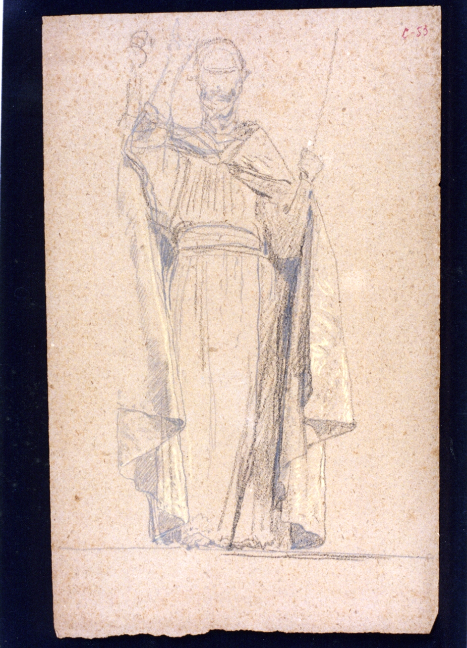 figura maschile (disegno) di Vetri Paolo (secc. XIX/ XX)
