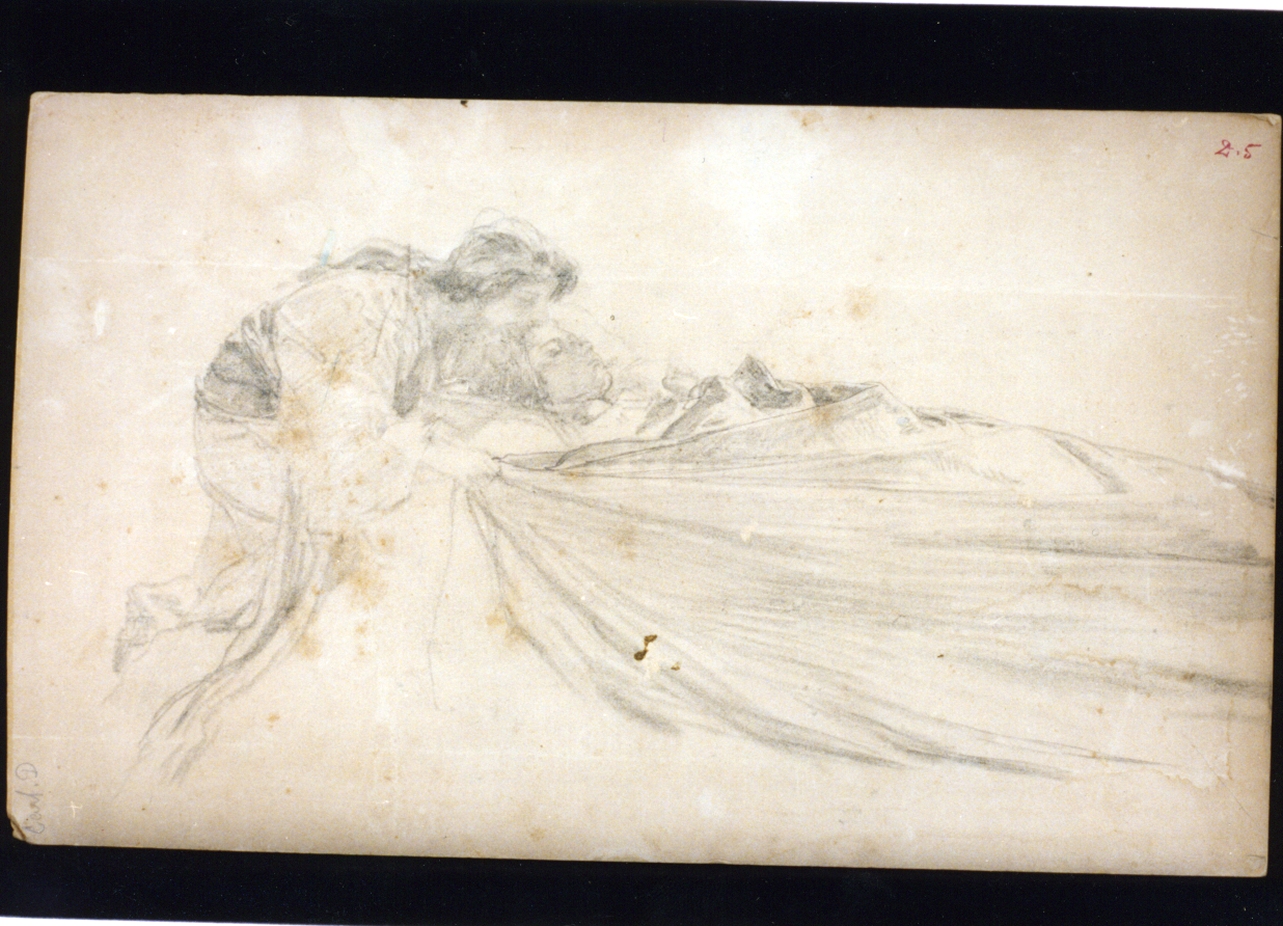 compianto su una defunta (disegno) di Vetri Paolo (secc. XIX/ XX)