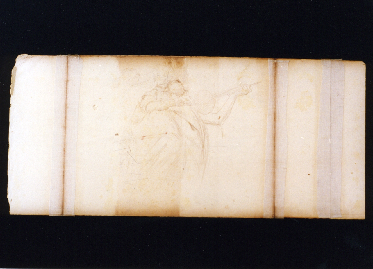 studio di angelo musicante (disegno) di Vetri Paolo (fine/inizio secc. XIX/ XX)