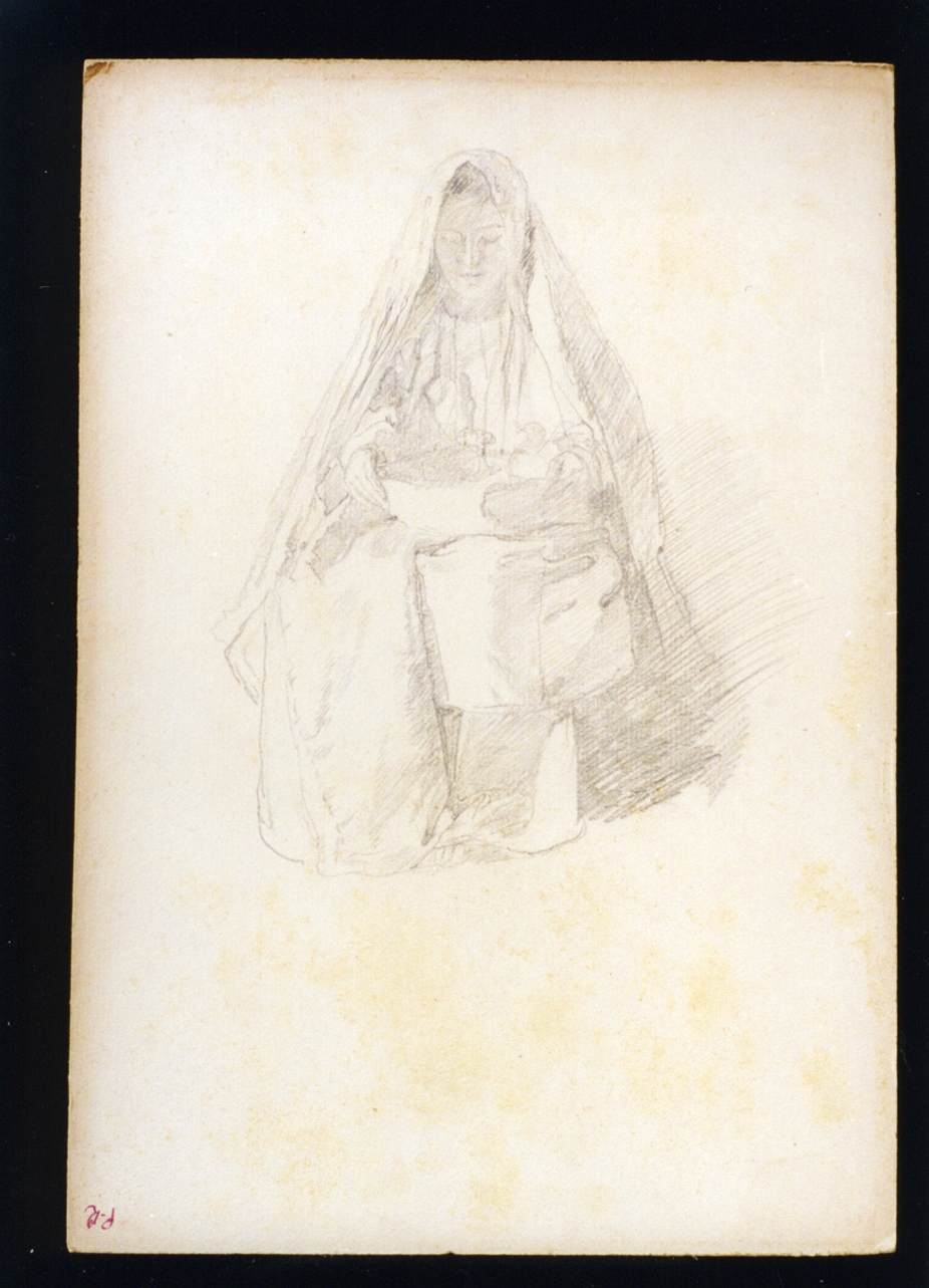 figura femminile (disegno) di Vetri Paolo (fine/inizio secc. XIX/ XX)