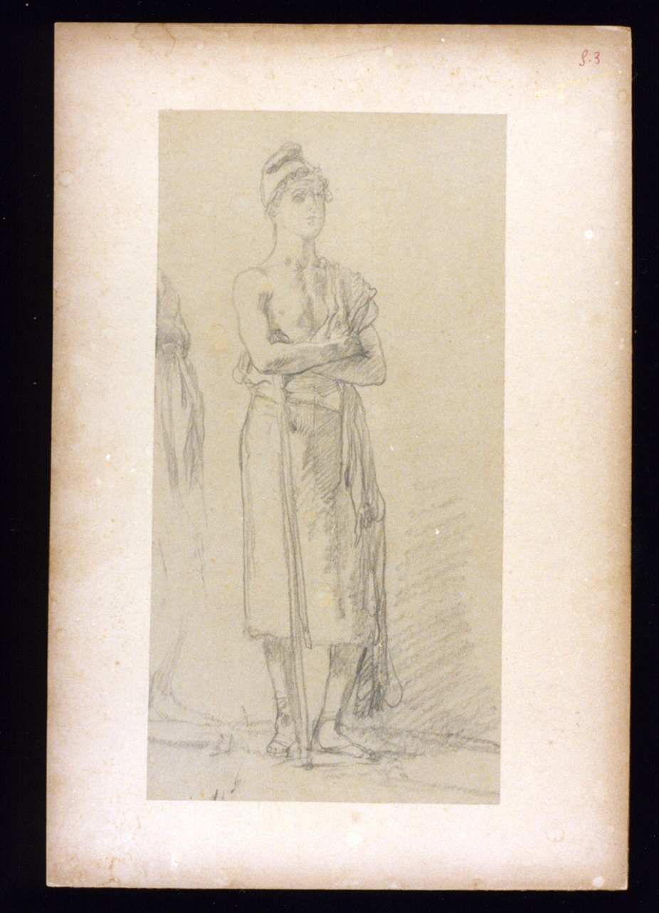 studio di figura maschile classica (disegno) di Vetri Paolo (fine/inizio secc. XIX/ XX)