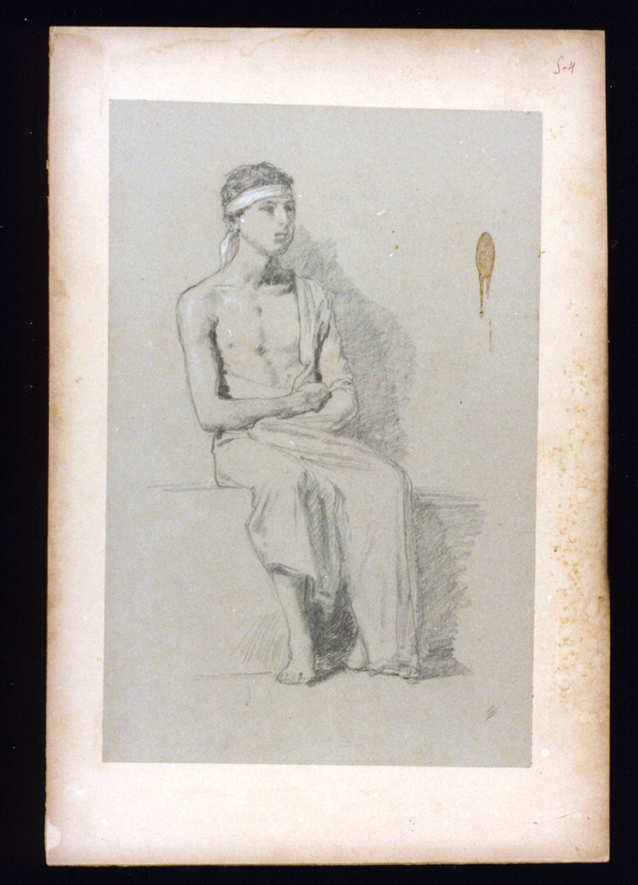 studio di figura maschile (disegno) di Vetri Paolo (fine/inizio secc. XIX/ XX)