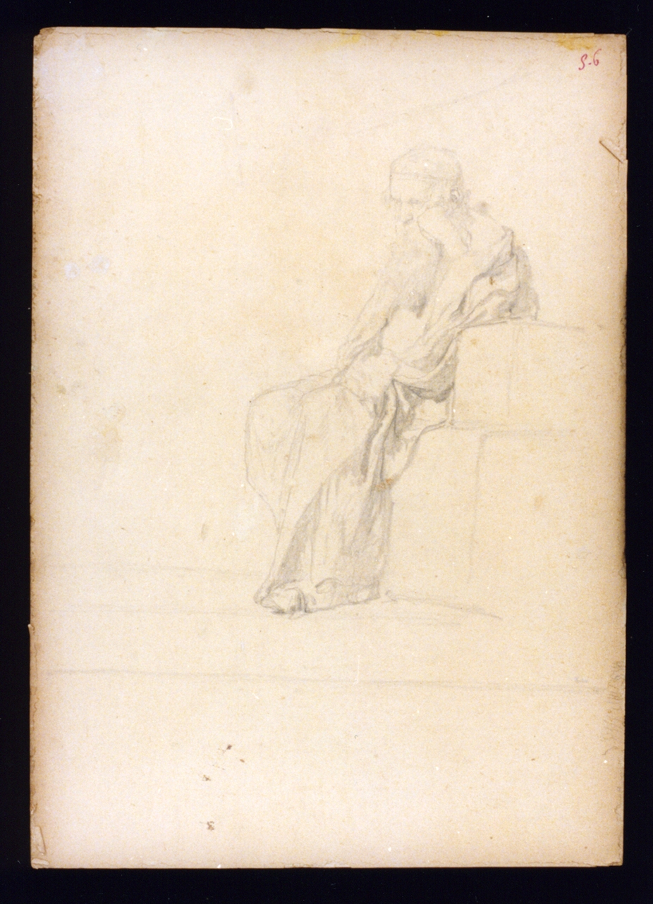 studio di figura maschile (disegno) di Vetri Paolo (fine/inizio secc. XIX/ XX)