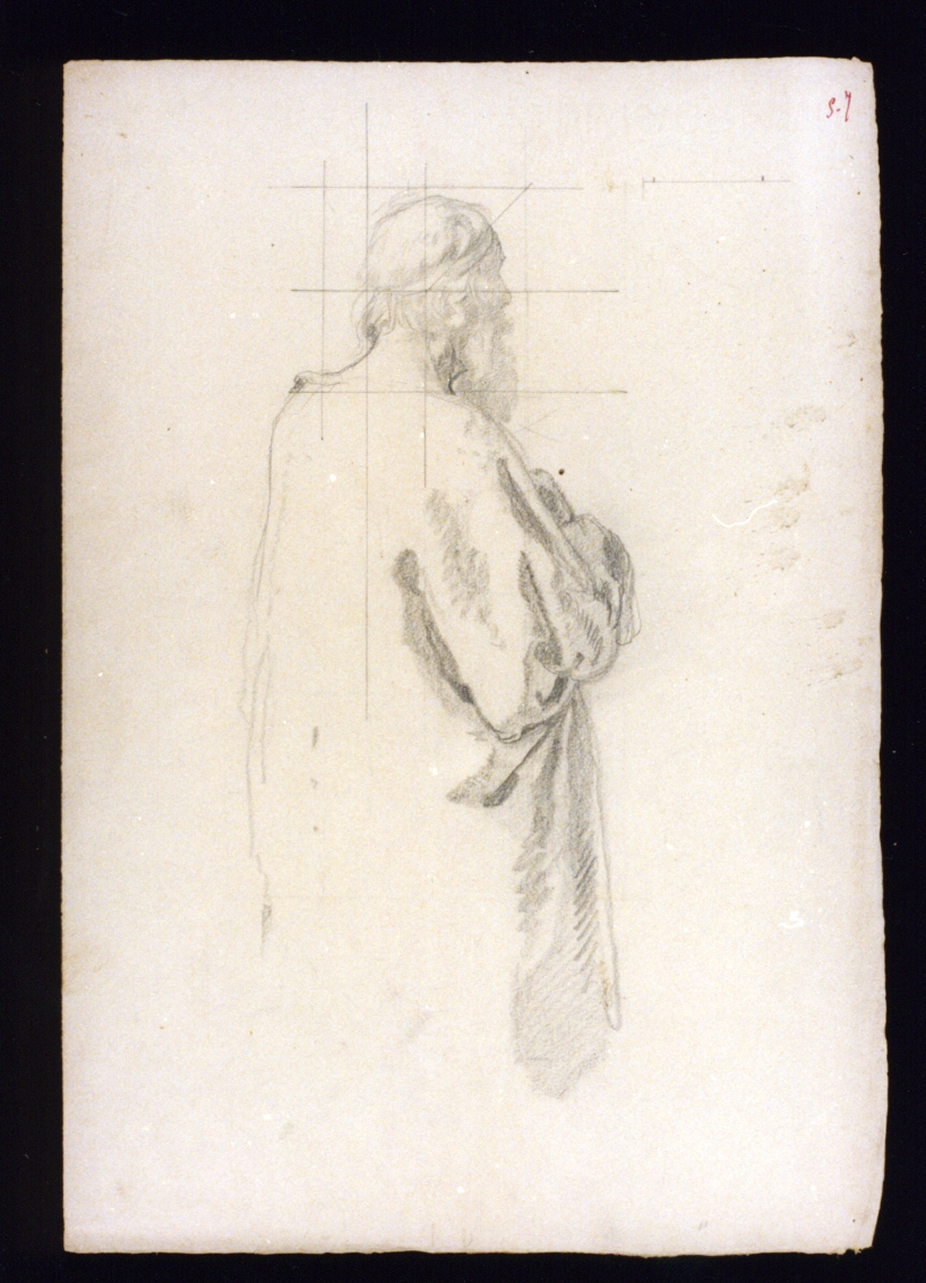 studio di figura maschile (disegno) di Vetri Paolo (fine/inizio secc. XIX/ XX)