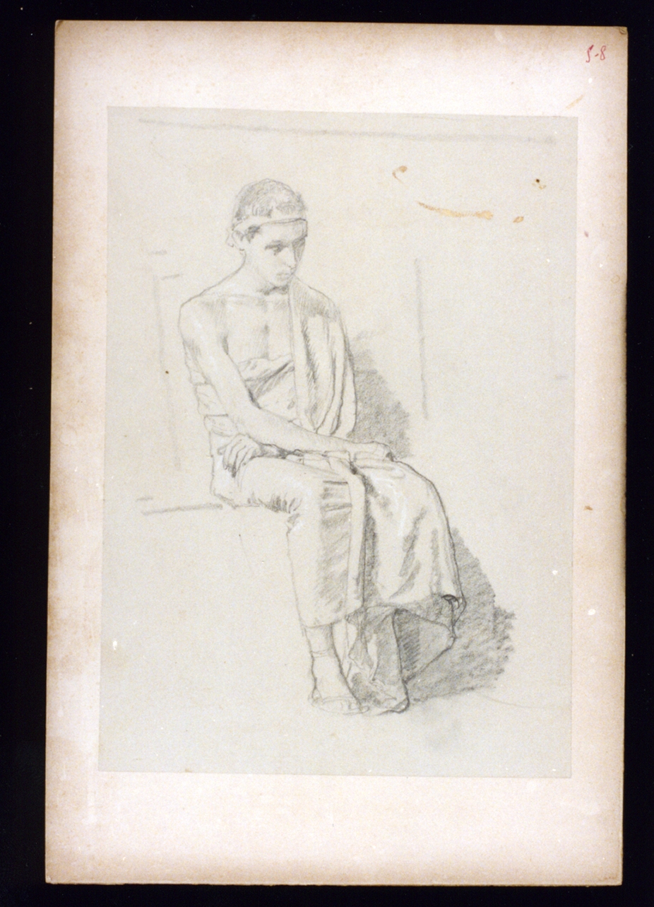 studio di figura maschile (disegno) di Vetri Paolo (fine/inizio secc. XIX/ XX)