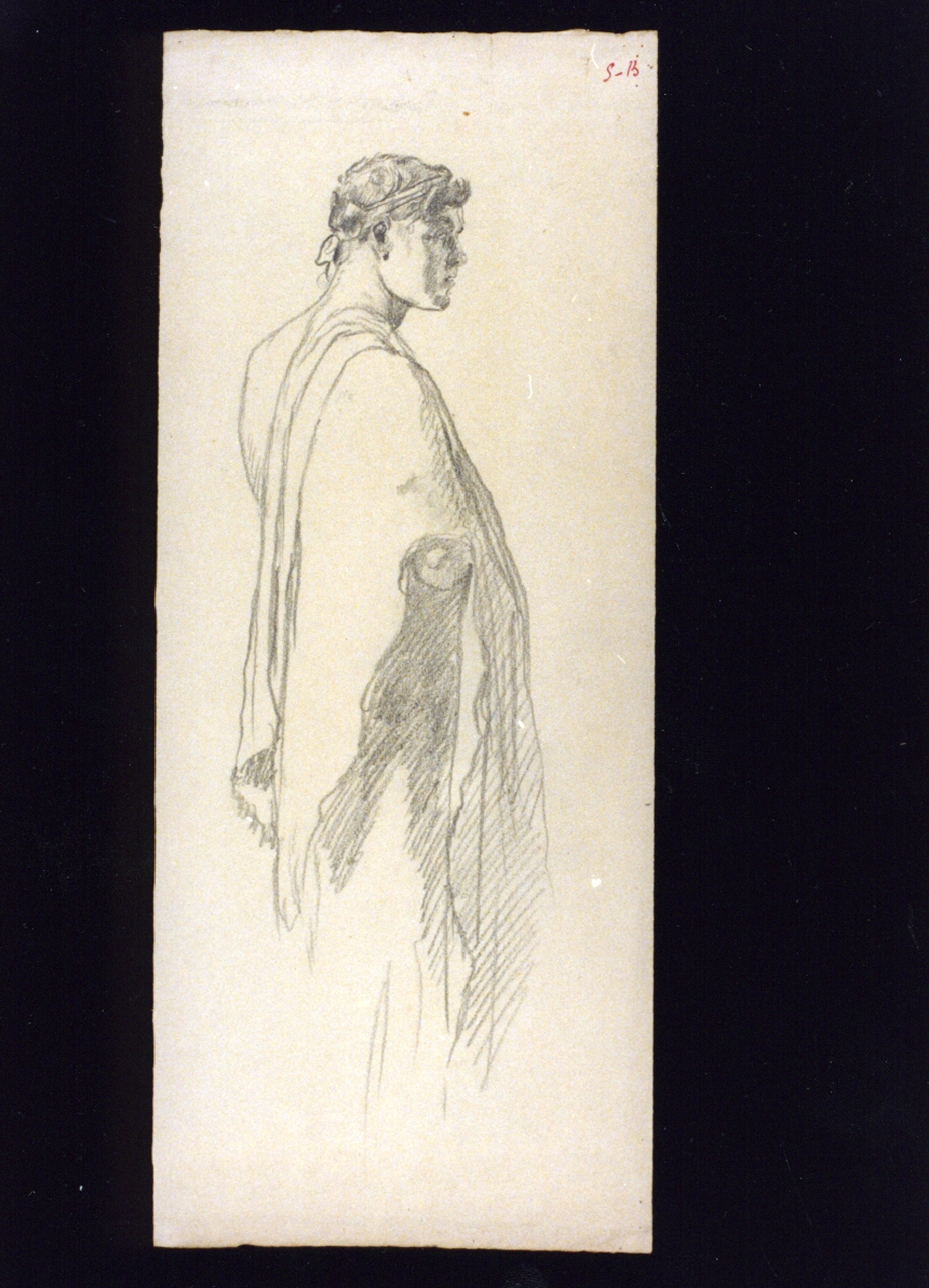 studio di figura maschile classica (disegno) di Vetri Paolo (fine/inizio secc. XIX/ XX)