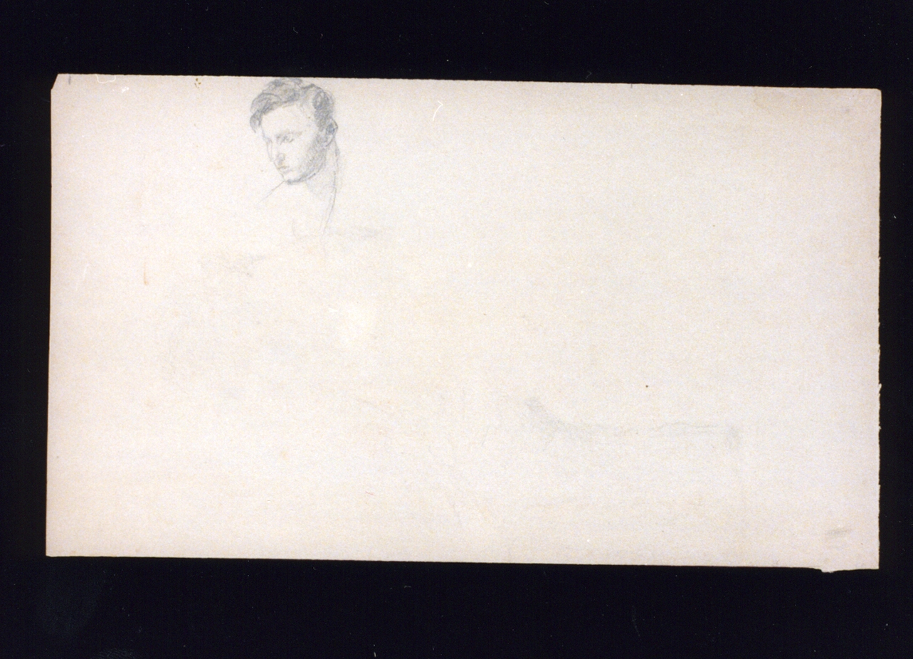 studio di testa maschile (disegno) di Vetri Paolo (fine/inizio secc. XIX/ XX)