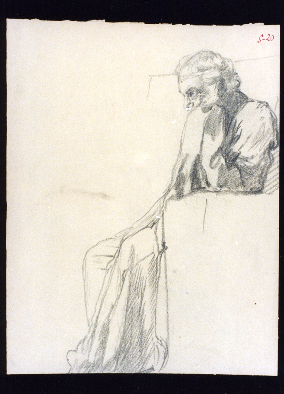 studio di figura maschile (disegno) di Vetri Paolo (fine/inizio secc. XIX/ XX)