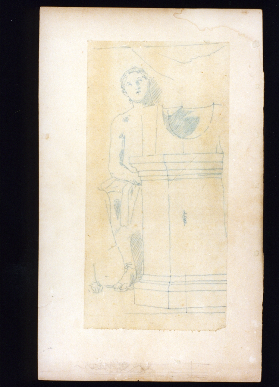 studio di figura maschile (disegno) di Vetri Paolo (fine/inizio secc. XIX/ XX)