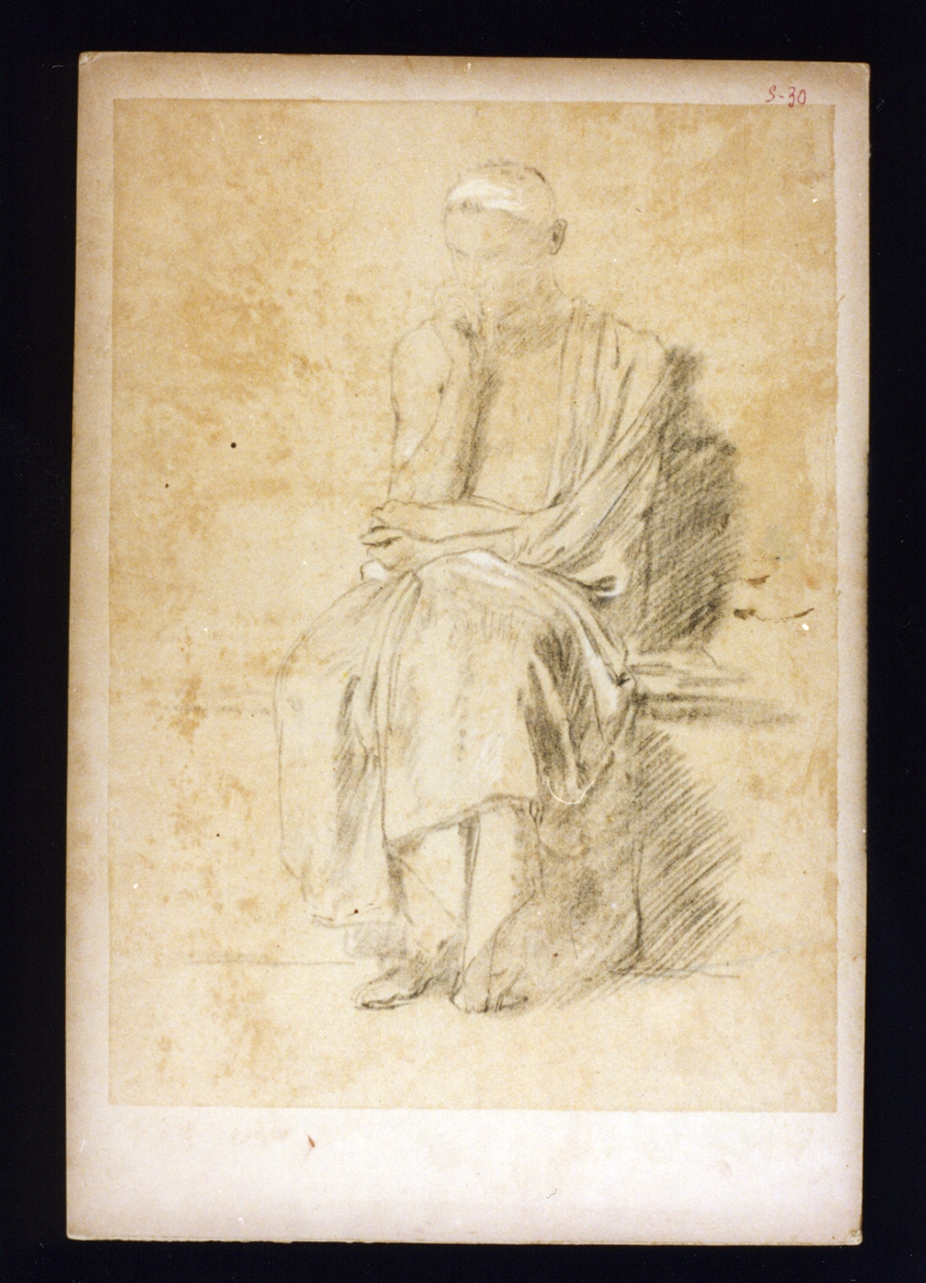 studio di figura maschile classica (disegno) di Vetri Paolo (fine/inizio secc. XIX/ XX)