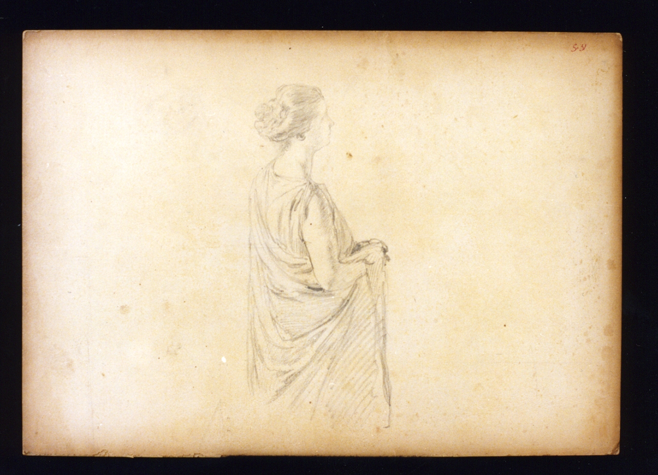 studio di figura femminile (disegno) di Vetri Paolo (fine/inizio secc. XIX/ XX)