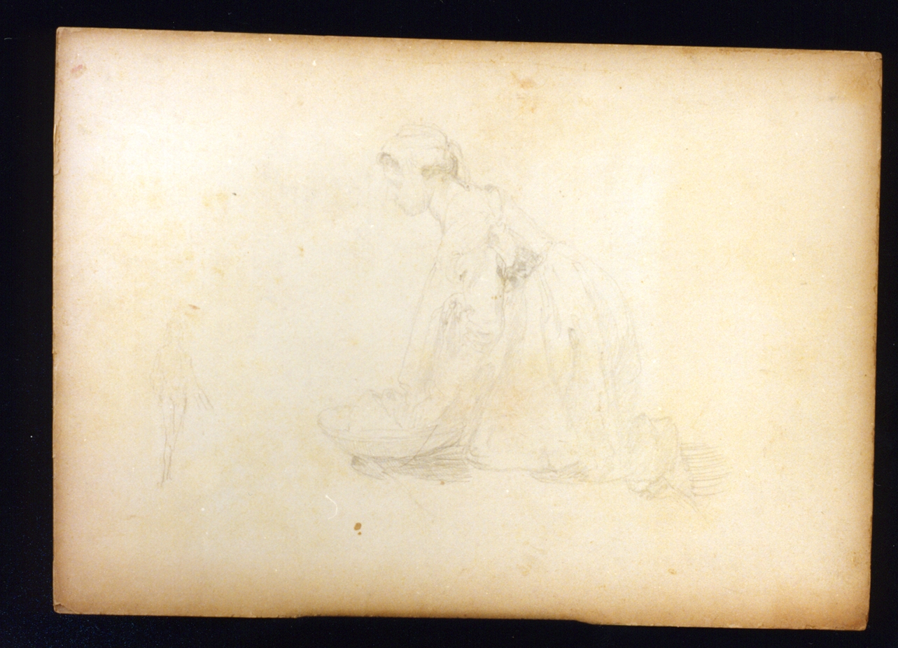 studio di figura femminile (disegno) di Vetri Paolo (fine/inizio secc. XIX/ XX)