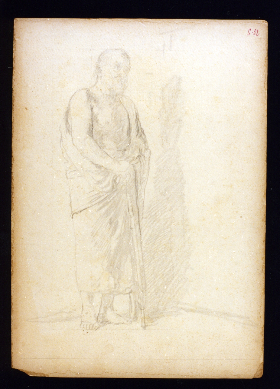 studio di figura maschile (disegno) di Vetri Paolo (fine/inizio secc. XIX/ XX)