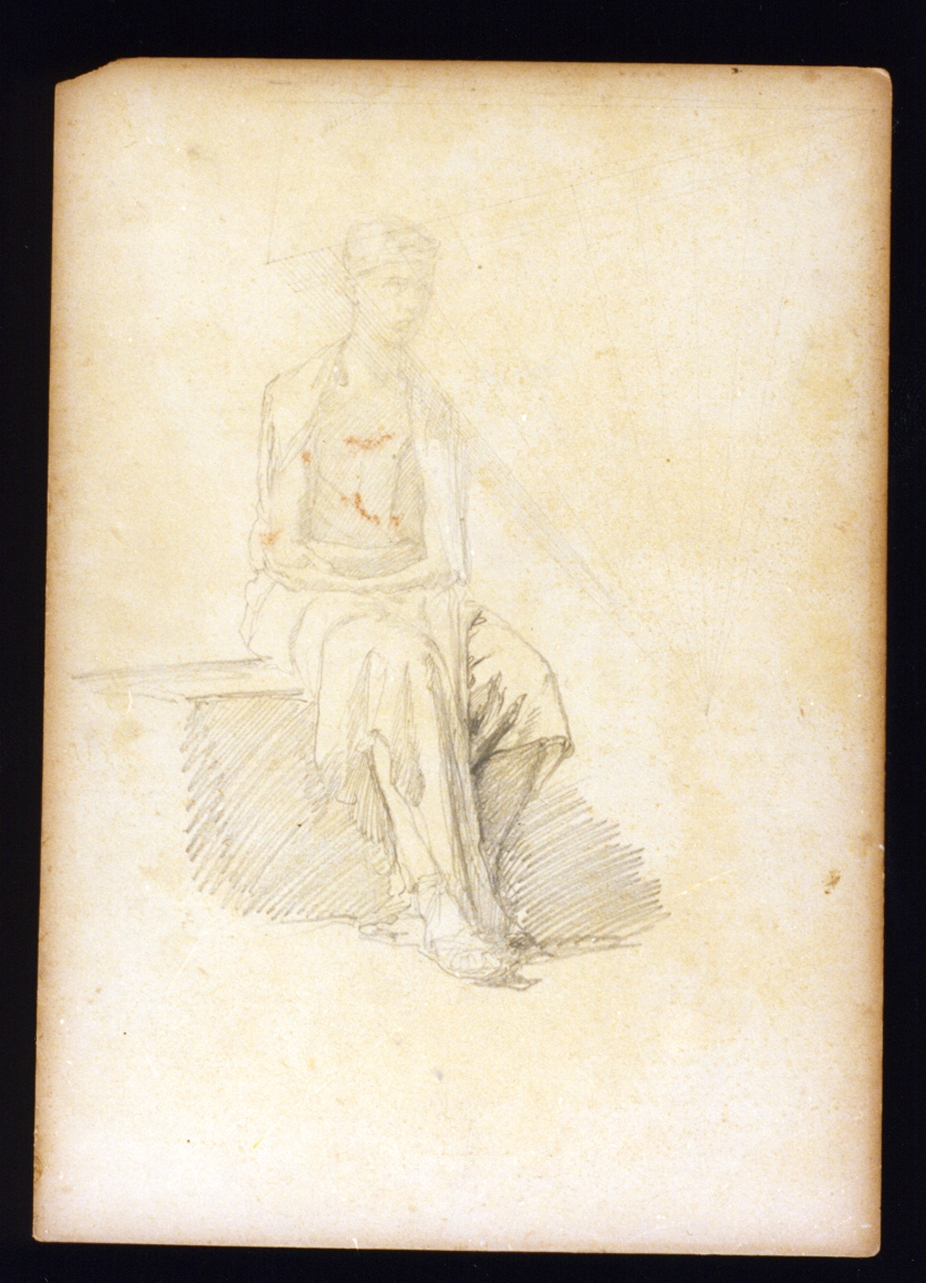 studio di figura maschile (disegno) di Vetri Paolo (fine/inizio secc. XIX/ XX)