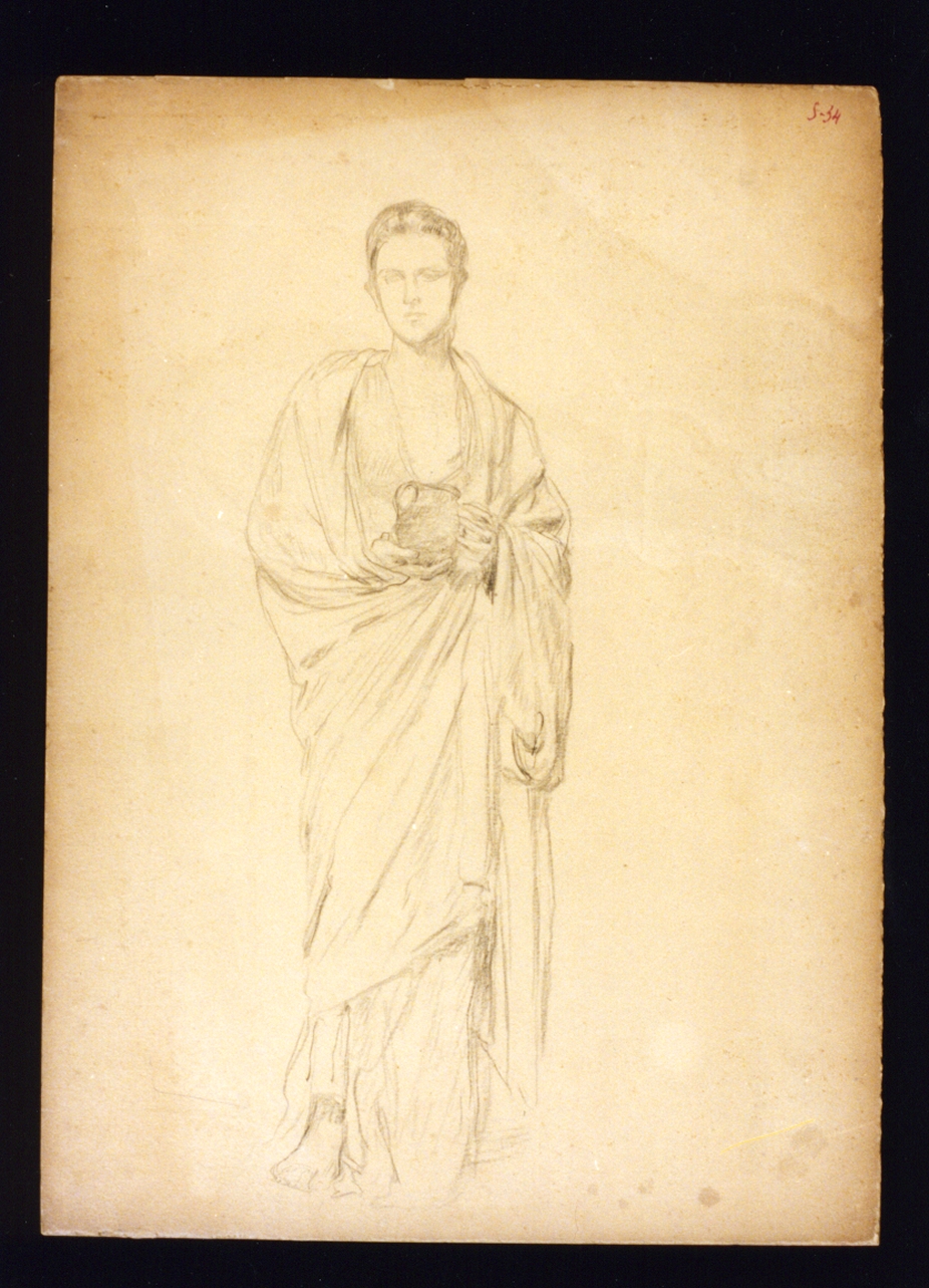 studio di figura maschile (disegno) di Vetri Paolo (fine/inizio secc. XIX/ XX)