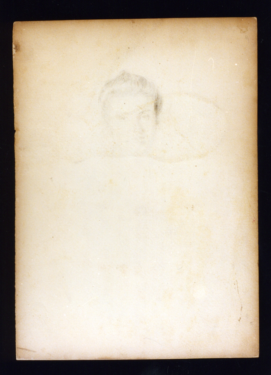 studio di testa di donna (disegno) di Vetri Paolo (fine/inizio secc. XIX/ XX)