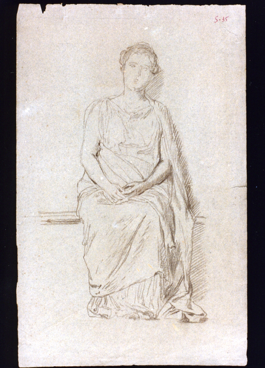 studio di figura femminile (disegno) di Vetri Paolo (fine/inizio secc. XIX/ XX)