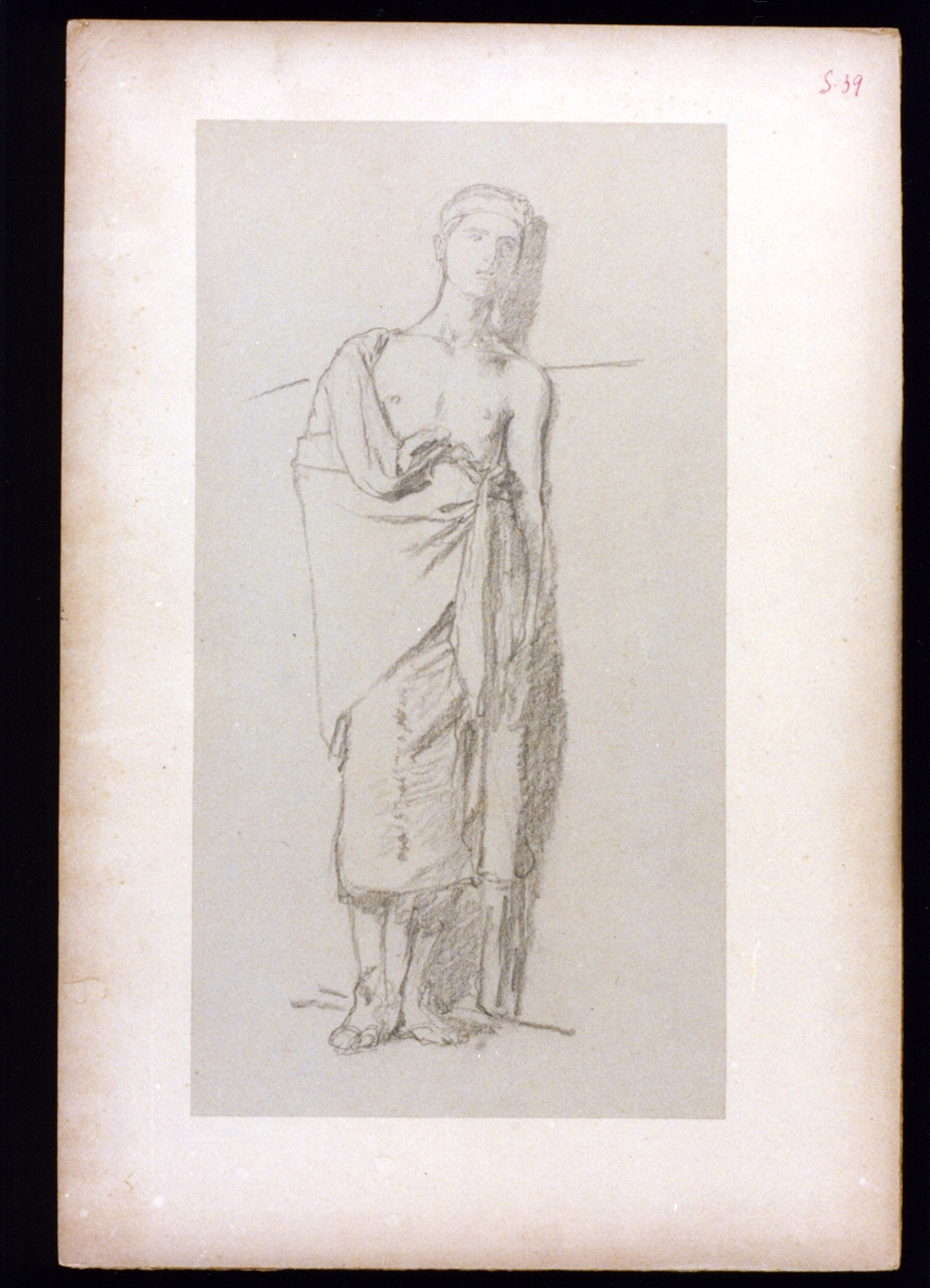 studio di figura maschile (disegno) di Vetri Paolo (fine/inizio secc. XIX/ XX)