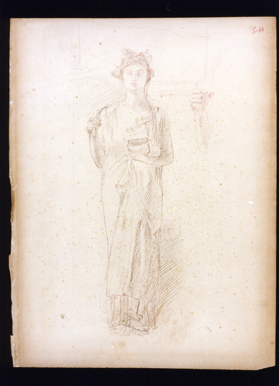 studio di figura femminile (disegno) di Vetri Paolo (fine/inizio secc. XIX/ XX)