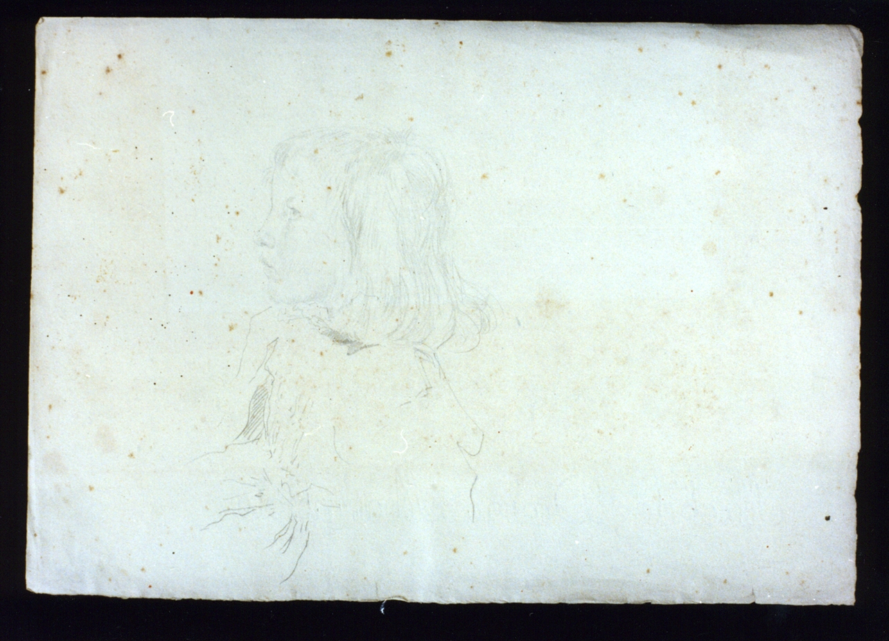 studio di volto di bambina (disegno) di Vetri Paolo (secc. XIX/ XX)