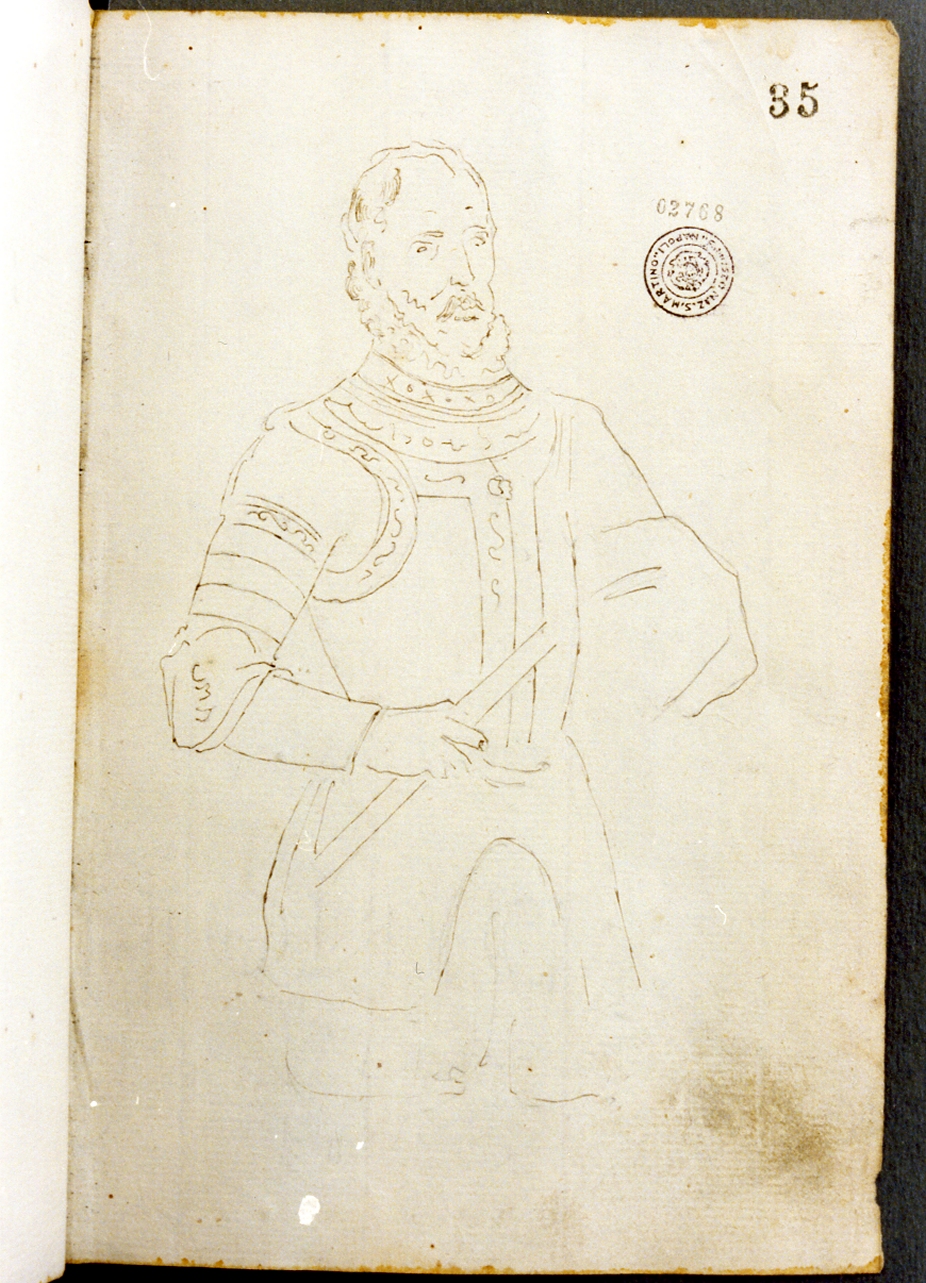 figura maschile (disegno) di Cammarano Giuseppe (secc. XVIII/ XIX)