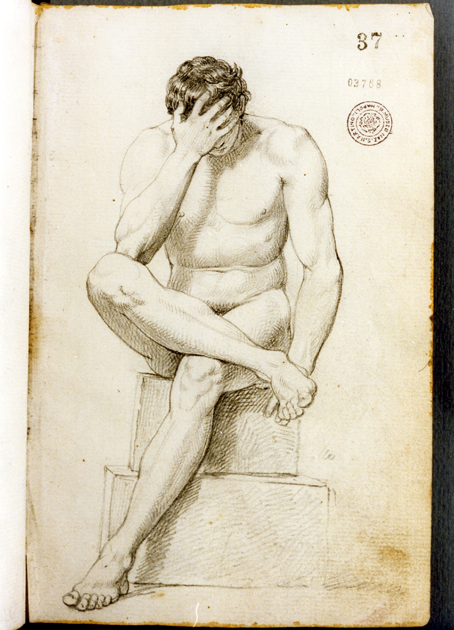 studio di figura maschile (disegno) di Cammarano Giuseppe (secc. XVIII/ XIX)