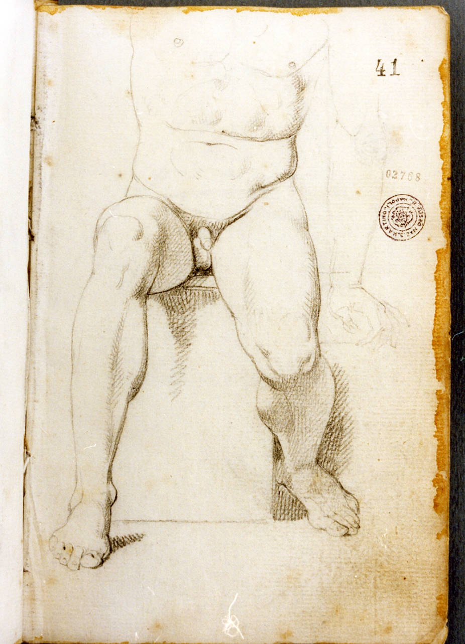 studio di gambe (disegno) di Cammarano Giuseppe (secc. XVIII/ XIX)