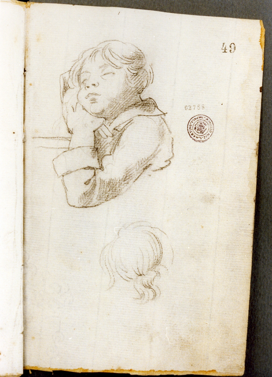 fanciullo (disegno) di Cammarano Giuseppe (secc. XVIII/ XIX)