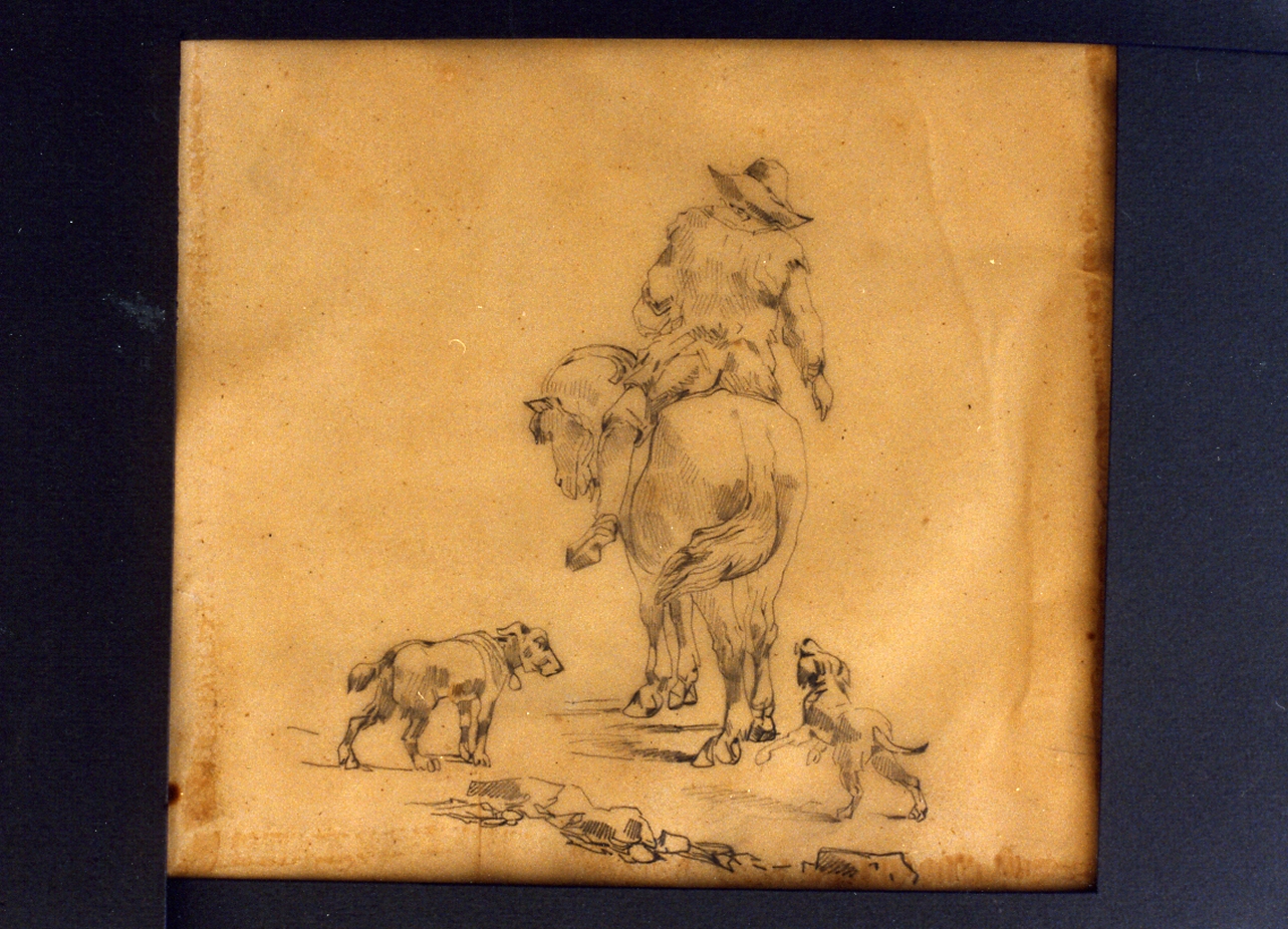 scena campestre (disegno) di Carelli Consalvo (sec. XIX)