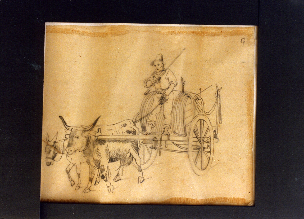 scena campestre (disegno) di Carelli Consalvo (sec. XIX)