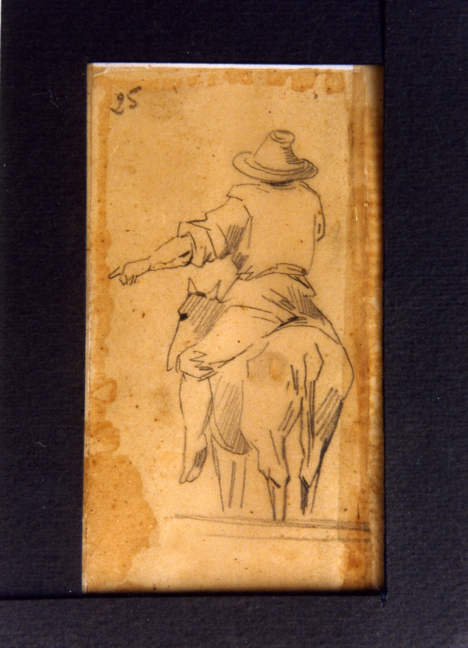 scena campestre (disegno) di Carelli Consalvo (sec. XIX)