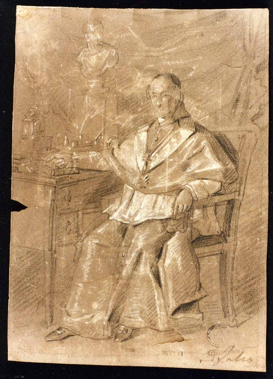 figura maschile (disegno) di De Falco Carlo (secondo quarto sec. XIX)
