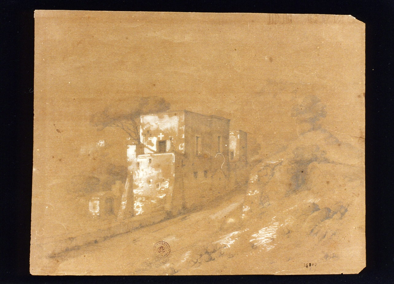 paesaggio (disegno) di Duclère Teodoro (metà sec. XIX)