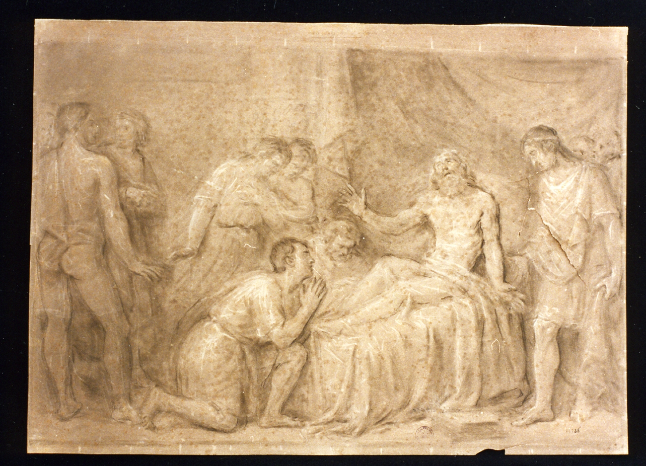 Giacobbe benedice i figli (disegno) di Citarelli Francesco (prima metà sec. XIX)