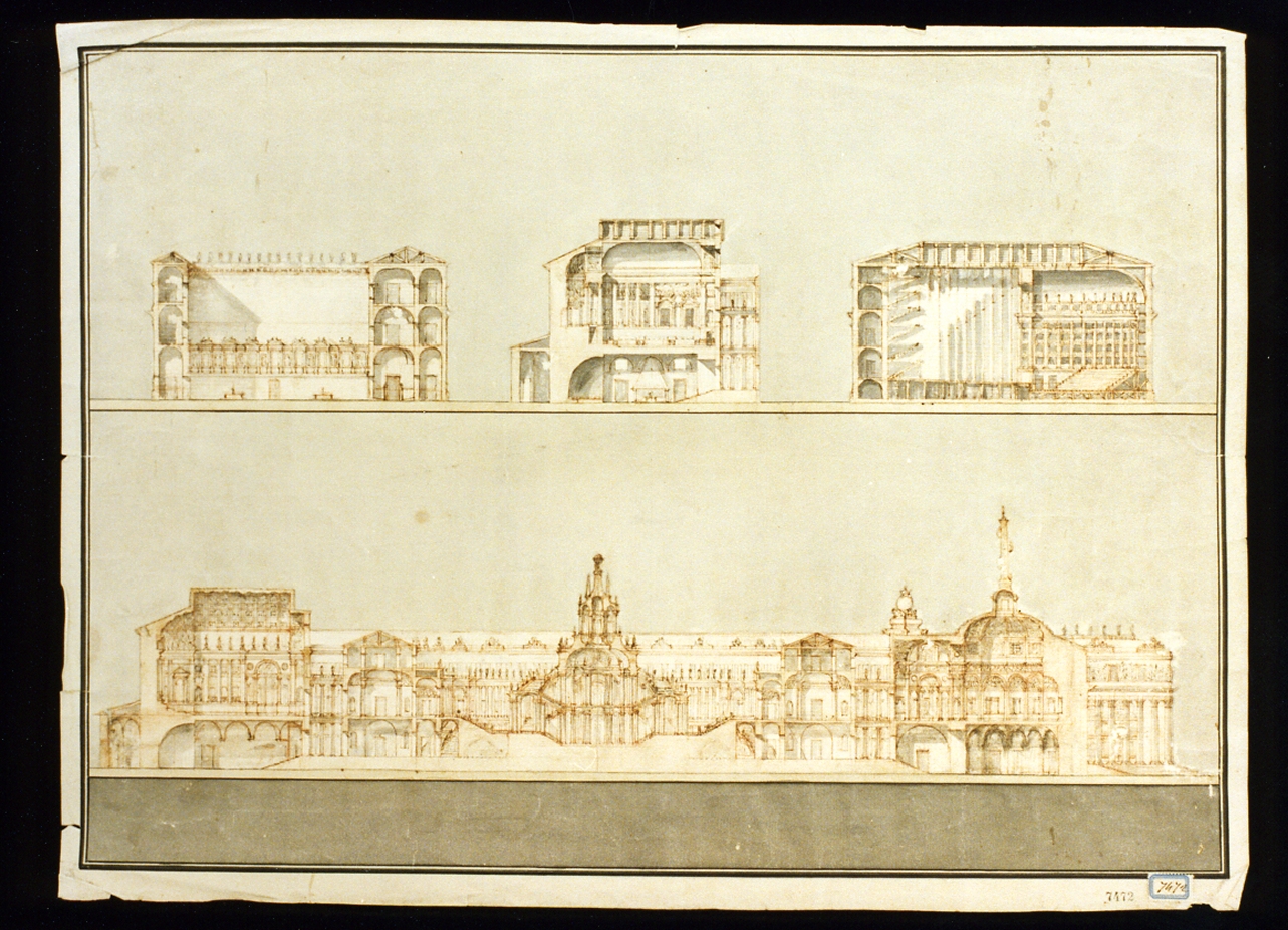 pianta di edificio (disegno) di Niccolini Antonio (prima metà sec. XIX)