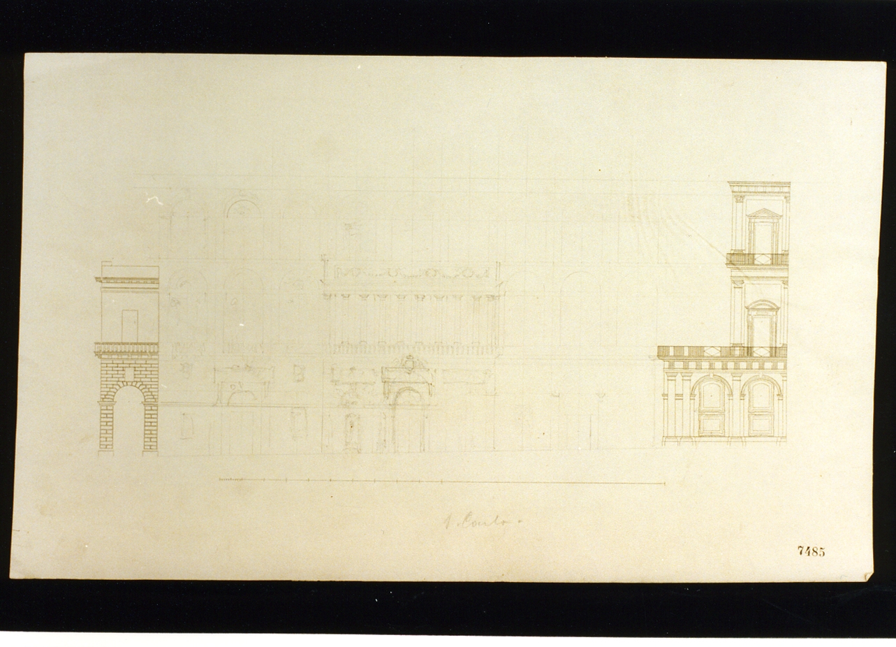 pianta di teatro (disegno) di Niccolini Antonio (sec. XIX)