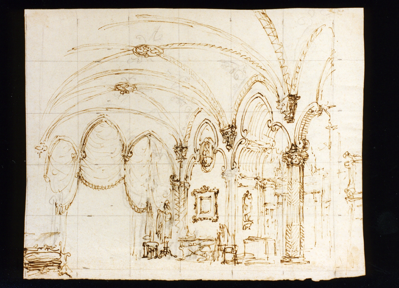 studio di scenografia (disegno) di Niccolini Antonio (scuola) (sec. XIX)