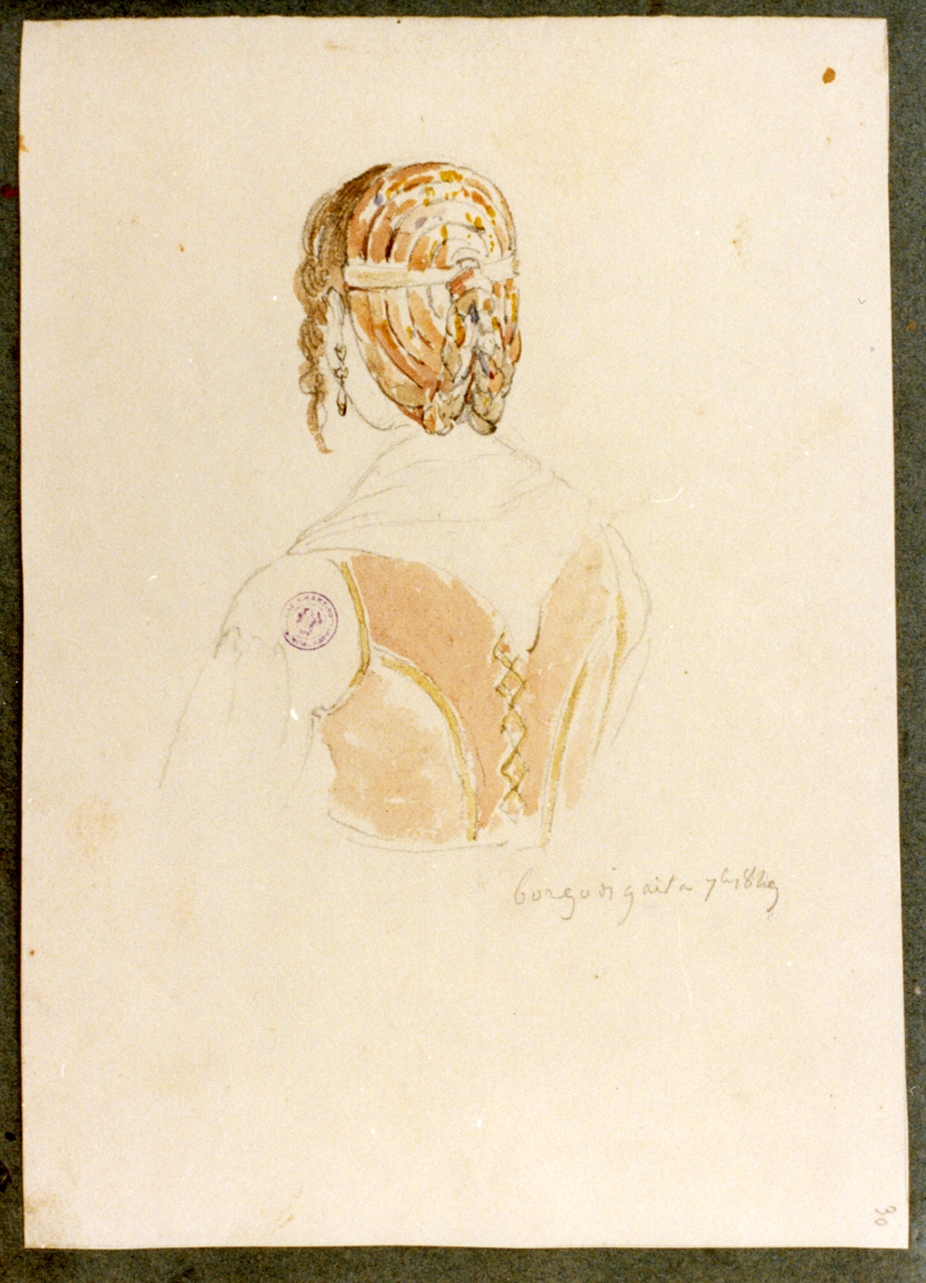 figura femminile (disegno) di Vervloet Frans (sec. XIX)