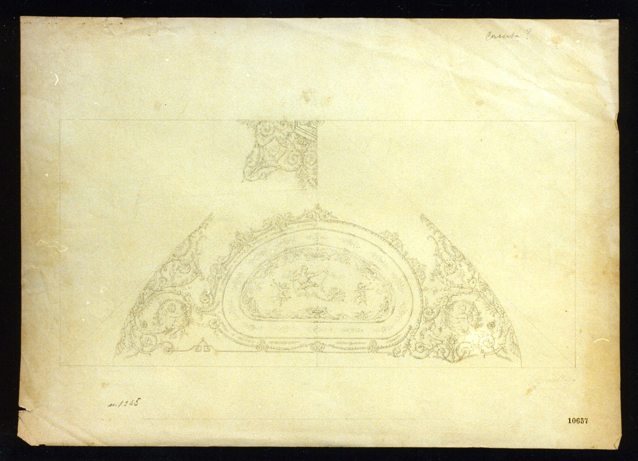 motivi decorativi architettonici (disegno) di Genovese Gaetano (sec. XIX)